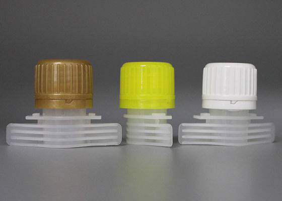 Food Grade Plastic Spout Caps / Reclosable Screw Cap Resist Hingga 83 Derajat