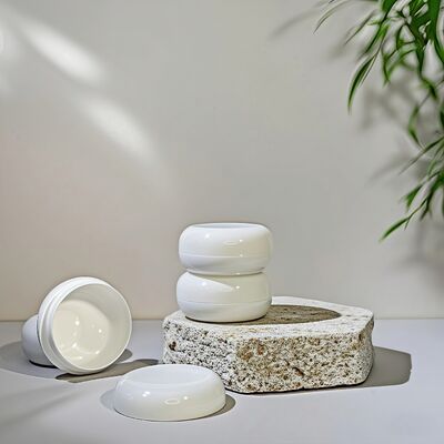 20ml 40ml Plastik Botol Keramik Kosmetik Lempeng untuk produk lotion krim