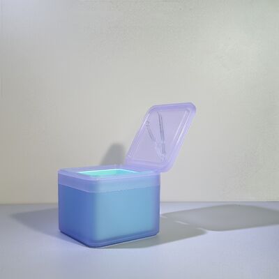 100 Lembar Kapas Skincare dalam Kemasan Toples Plastik dengan Liner PP Lepas Pasang, Food Grade untuk Merek Kosmetik/OEM