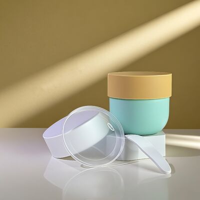 Food Grade PP Plastic Jar dengan Screw Top dan UV Printed Label untuk 150-500ml Kosmetik Wajah & Body Cream (Cheer Pack)