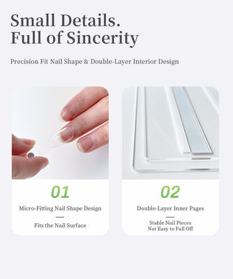 Papan Display Seni Kuku Magnetik Akrilik Lepas Pasang dengan Buku Warna Gradien 120/180/240 Warna Alat Plastik untuk Ujung Kuku Gel