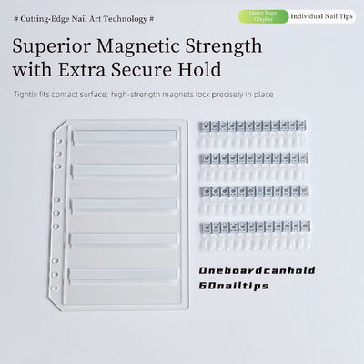 Papan Display Seni Kuku Magnetik Akrilik Lepas Pasang dengan Buku Warna Gradien 120/180/240 Warna Alat Plastik untuk Ujung Kuku Gel