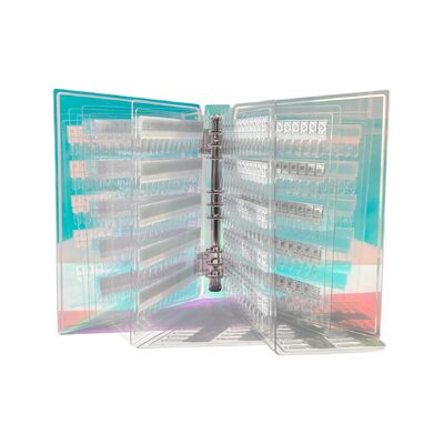 Papan Tampilan Seni Kuku Magnetik Akrilik yang Dapat Dipisahkan Warna Gradien 120/180/240 Nuansa untuk Alat Plastik Gel Kuku Pasokan Kuku