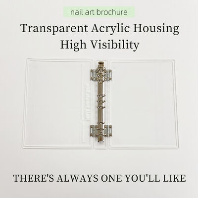 Papan Tampilan Seni Kuku Akrilik Transparan Magnetik 120/180/240 Warna Buku Alat Plastik untuk Ujung Kuku Terbuat dari Gel