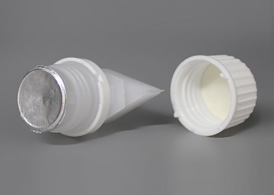 Anti bocor PE Food Grade Plastik Tuangkan Tutup Spout Dengan Seal Liner Untuk Kantong Cair