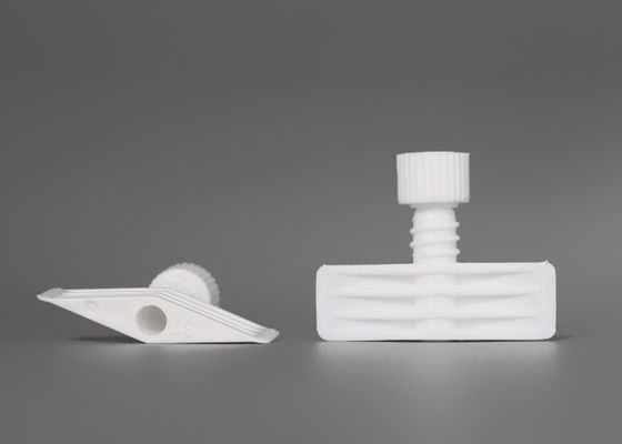 Tutup Kantung Twist Spout Plastik Polyethylene Putih Untuk Paket Fleksibel Komersial
