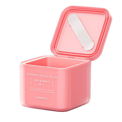 100 lembar Skincare Cotton Pad Box 2.0 Bulk Order Botol plastik dengan PP Liner yang bisa dilepas