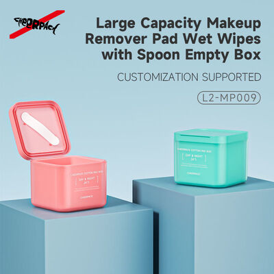 100 lembar Skincare Cotton Pad Box 2.0 Bulk Order Botol plastik dengan PP Liner yang bisa dilepas