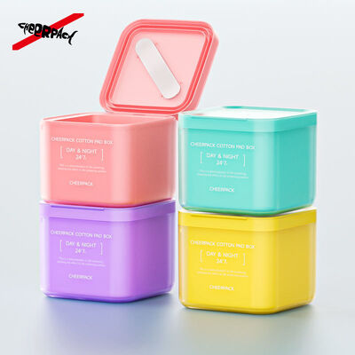 100 lembar Skincare Cotton Pad Box 2.0 Bulk Order Botol plastik dengan PP Liner yang bisa dilepas