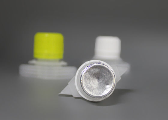 HDPE Pour Spout Caps Dengan Aluminium Foil Sealing Gasket / Penutup Kantong Makanan Bayi