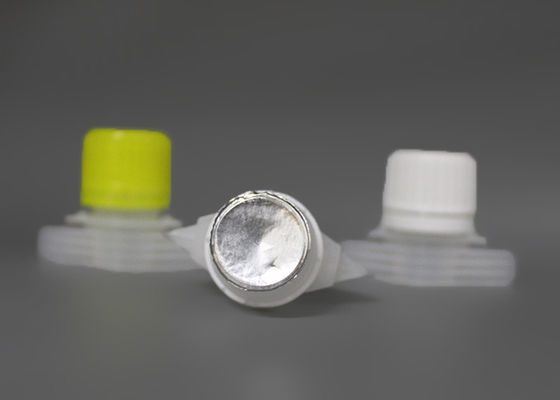 HDPE Pour Spout Caps Dengan Aluminium Foil Sealing Gasket / Penutup Kantong Makanan Bayi