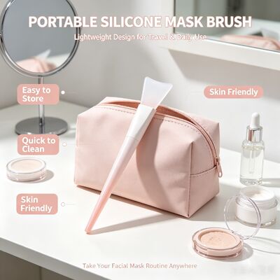Sikat Aplikator Masker Wajah Silikon Lembut Gagang Silikon Krim Perawatan Kulit Spatula Kosmetik Dapat Digunakan Kembali Penggunaan Pencampuran Masker Wajah