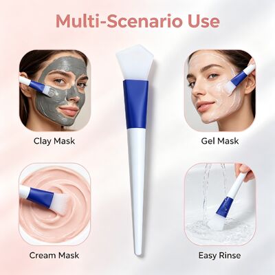 Sikat Masker Wajah Silikon, Aplikator Masker Lumpur Tanah Liat Lembut dengan Kepala Silikon dan Gagang ABS untuk Aplikasi Perawatan Kulit yang Merata