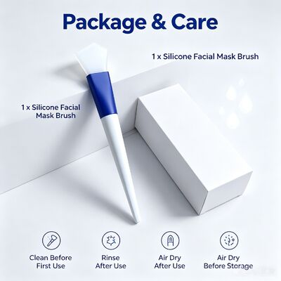 Sikat Masker Wajah Silikon, Aplikator Masker Lumpur Tanah Liat Lembut dengan Kepala Silikon dan Gagang ABS untuk Aplikasi Perawatan Kulit yang Merata