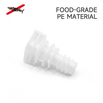 5mm X050 Plum Blossom Spout Cap Kebocoran-Bukti Industri Makanan Kelas PE Nozzle Cover untuk kosmetik Cairan isi ulang kantong kemasan