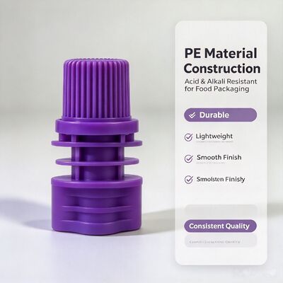 8.6mm Inner-Dia PE Plastic Screw Cap Portable dan tahan lama tutup tabung untuk tabung tabung
