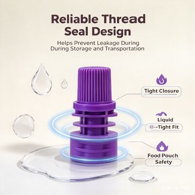8.6mm Inner-Dia PE Plastic Screw Cap Portable dan tahan lama tutup tabung untuk tabung tabung