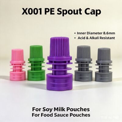 8.6mm Inner-Dia PE Plastic Screw Cap Portable dan tahan lama tutup tabung untuk tabung tabung