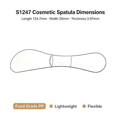 S1247 Food Grade PP Cosmetic Mixing Spatula For Beauty Salon. Ideal untuk mencampur bubuk masker & pasta krim kecantikan. Sempurna untuk salon kecantikan, studio spa dan perawatan kulit DIY rumah. Grosir tersedia.