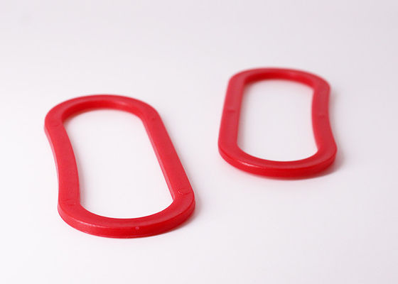 Merah Solid Plastic Bag Handle Untuk Die Cut Plastic Bags OEM service