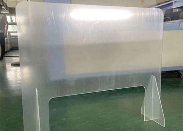 Anti Air Liur Pelindung Acrylic Isolasi Papan Baffle Untuk Meja Fonter Counter