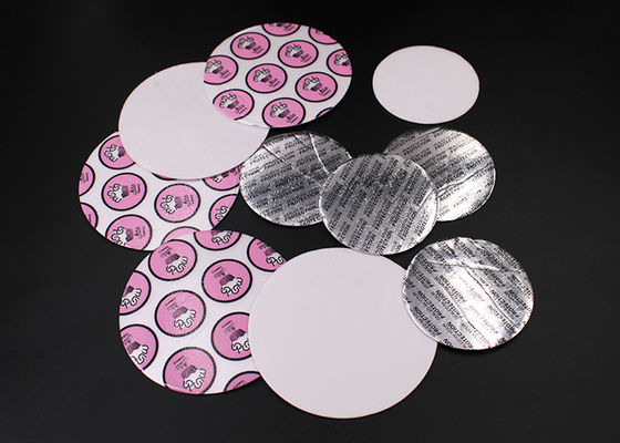 Tekanan Sensitif 1mm Aluminium Foil Seal Cap Liners Untuk Guci Kemasan Makanan