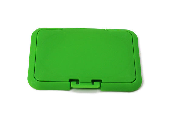 Kotak Tisu Basah Plastik Hijau Flip Top Cap Panjang 79.5mm