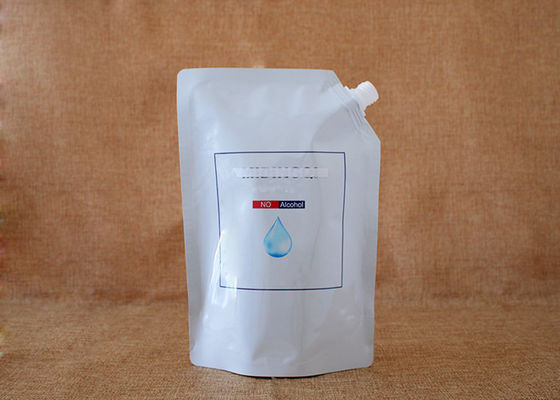 Minuman bening ziplockk yang dicetak khusus dapat digunakan kembali doypack dengan cerat 15mm