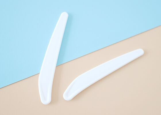 71.7mm Sendok Spatula Plastik Putih Untuk Toples Kosmetik