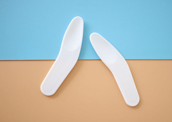 62.9mm Plastik Makeup Tool Cream Kosmetik Spatula Scoop Warna Putih